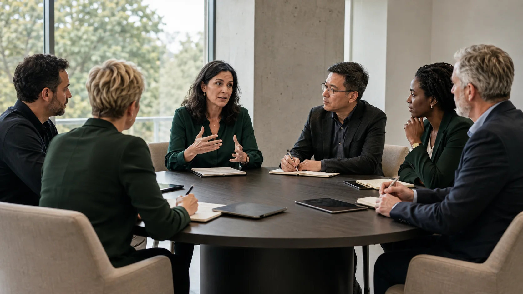 Illustrative executive roundtable on AI and quantum computing